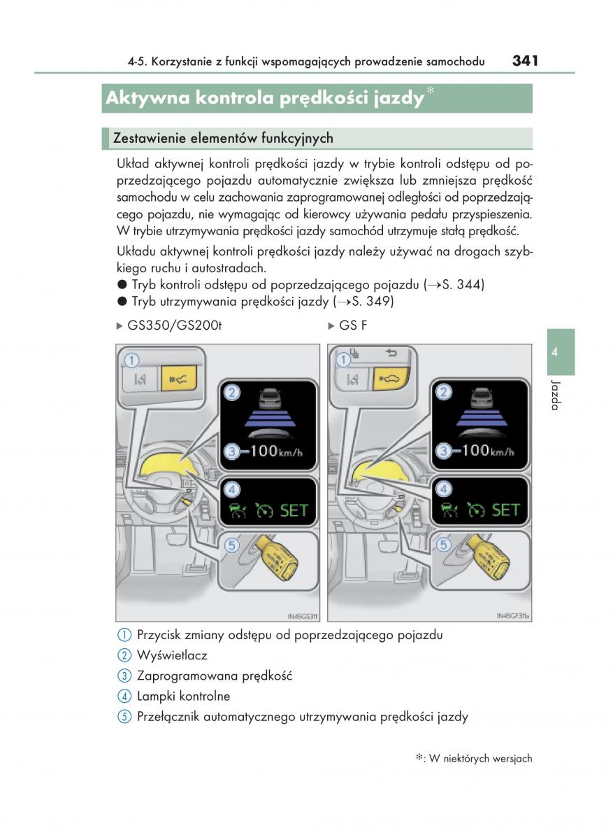 Lexus GS F IV 4 instrukcja obslugi / page 341