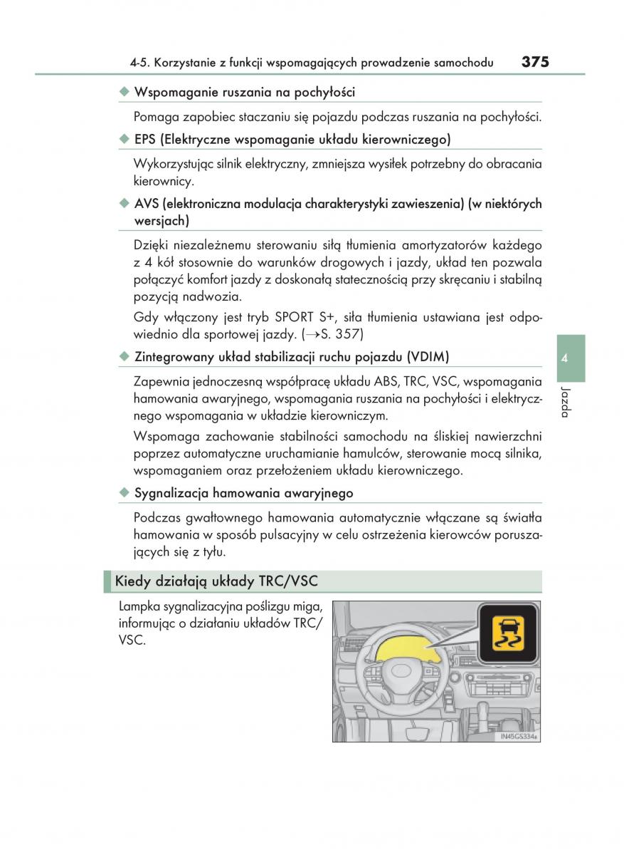 Lexus GS F IV 4 instrukcja obslugi / page 375