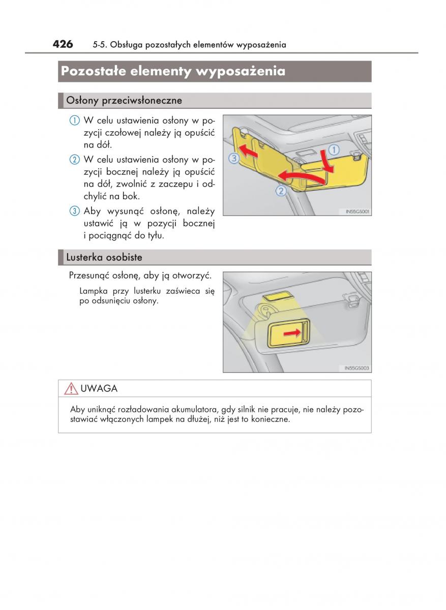 Lexus GS F IV 4 instrukcja obslugi / page 426