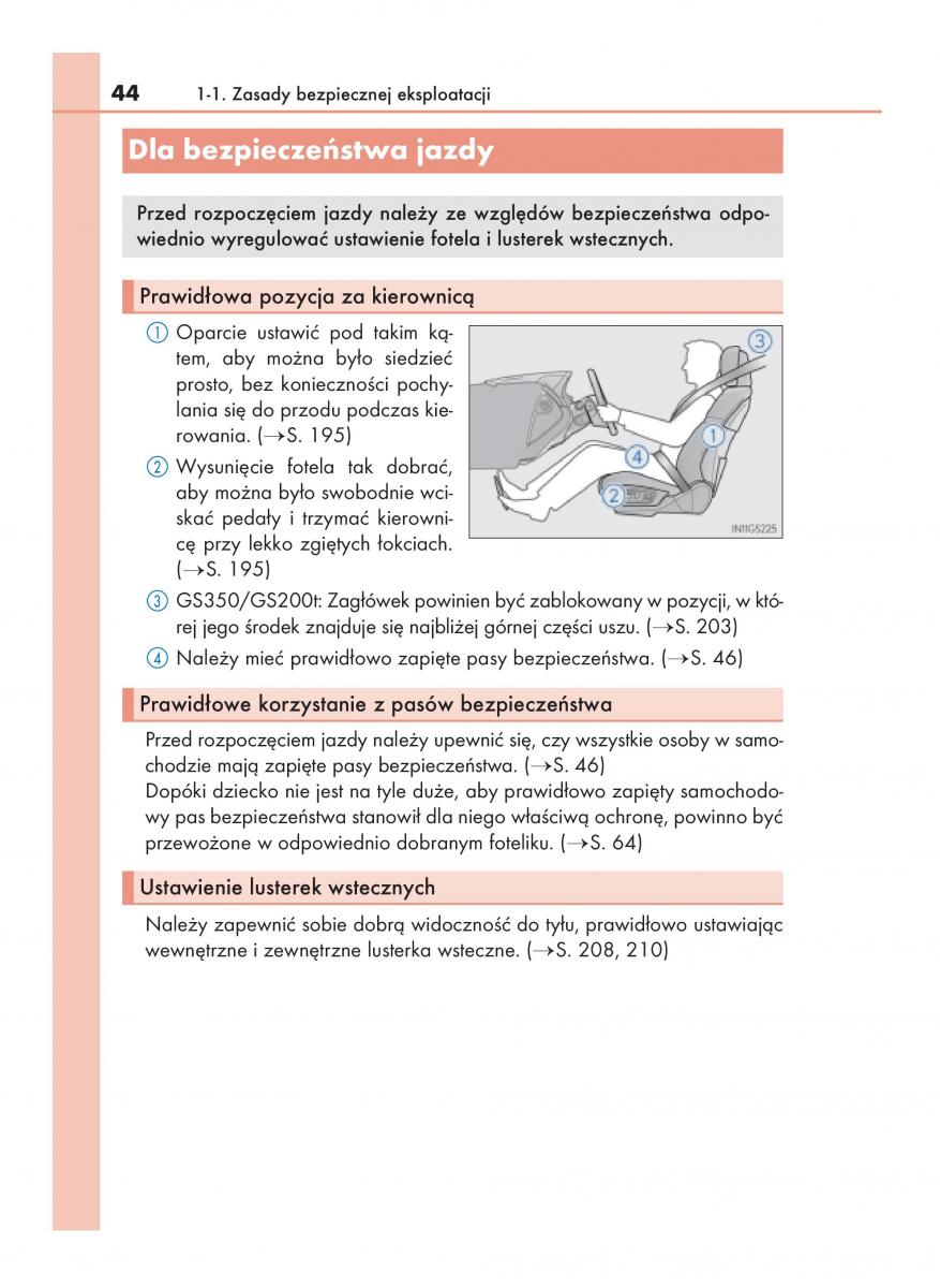 Lexus GS F IV 4 instrukcja obslugi / page 44