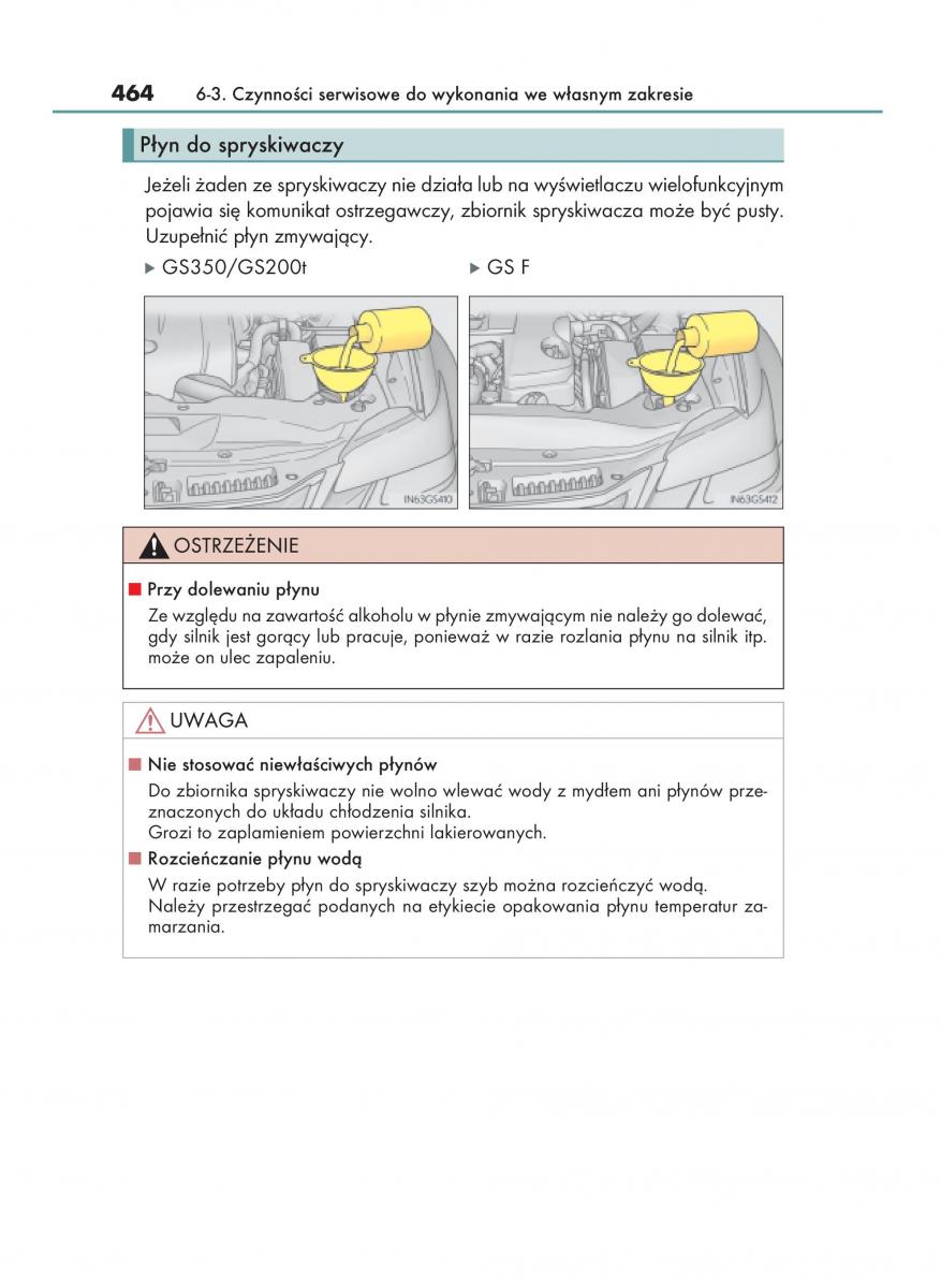 Lexus GS F IV 4 instrukcja obslugi / page 464
