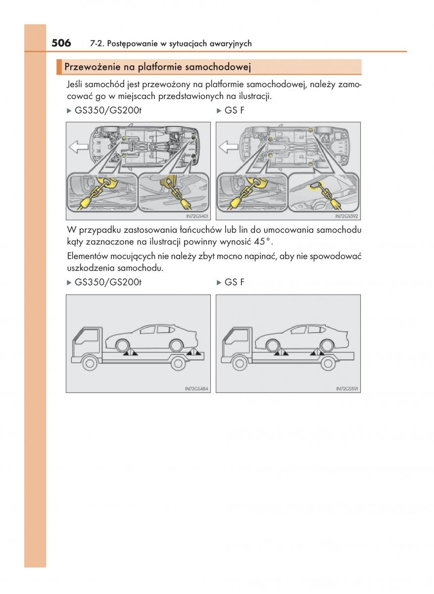 Lexus GS F IV 4 instrukcja obslugi / page 506