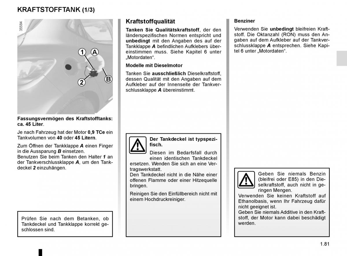 Renault Clio IV 4 Handbuch / page 87