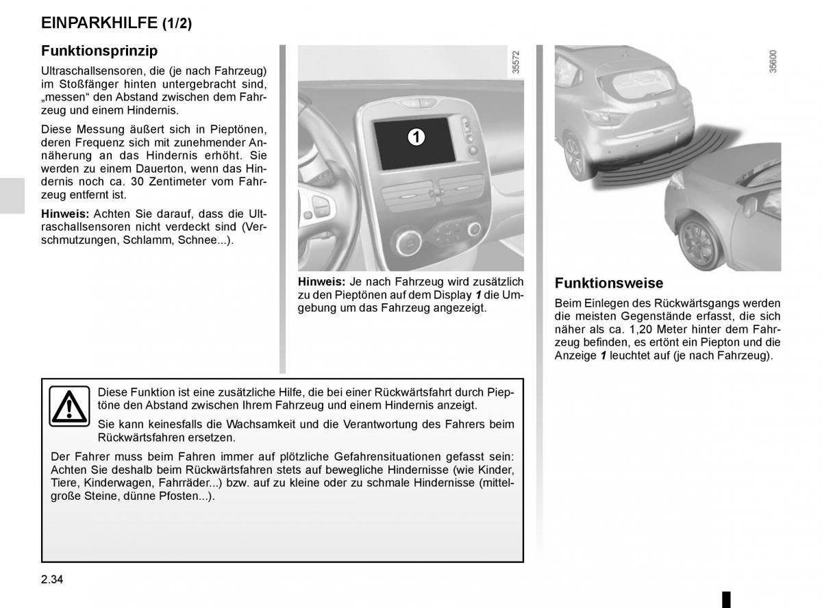 Renault Clio IV 4 Handbuch / page 124