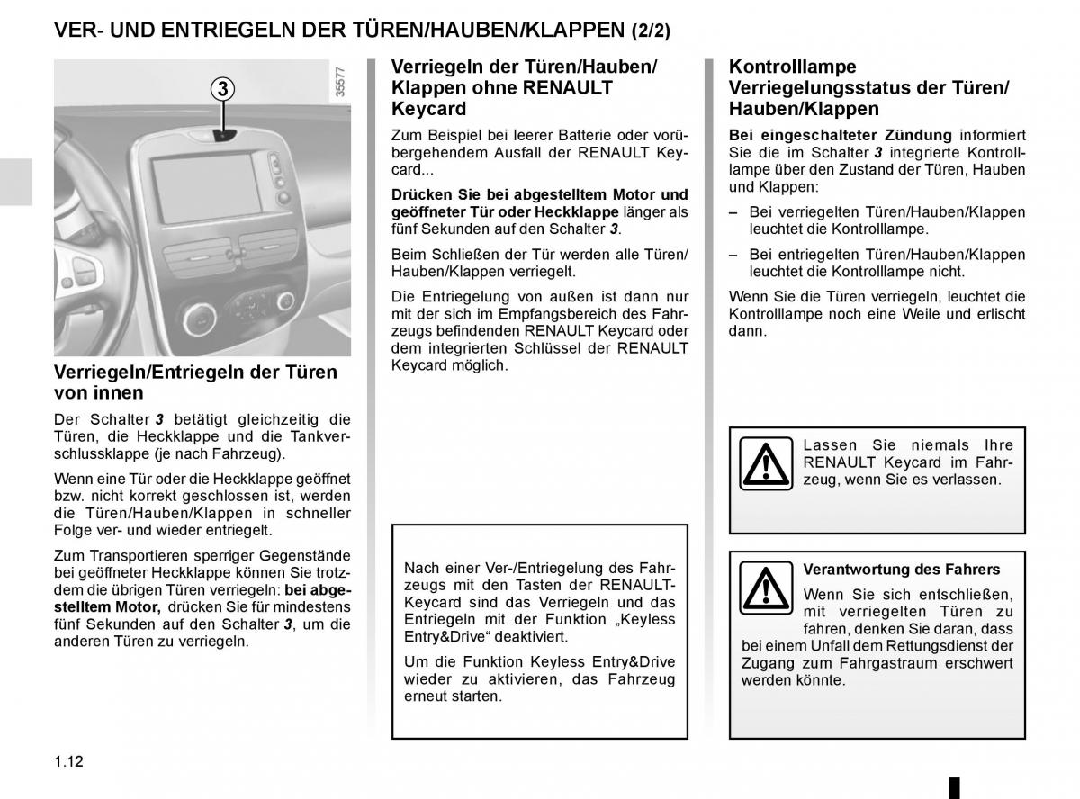 Renault Clio IV 4 Handbuch / page 18