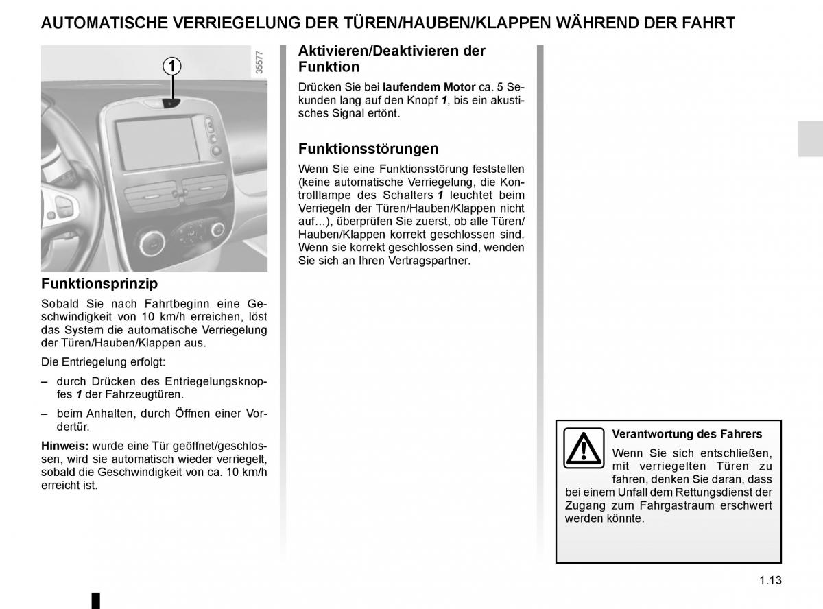 Renault Clio IV 4 Handbuch / page 19