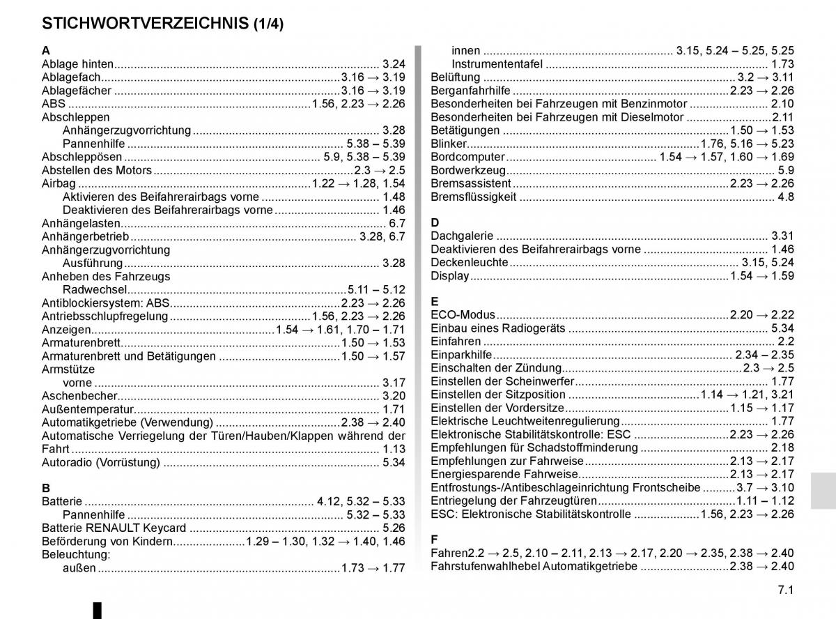 Renault Clio IV 4 Handbuch / page 245