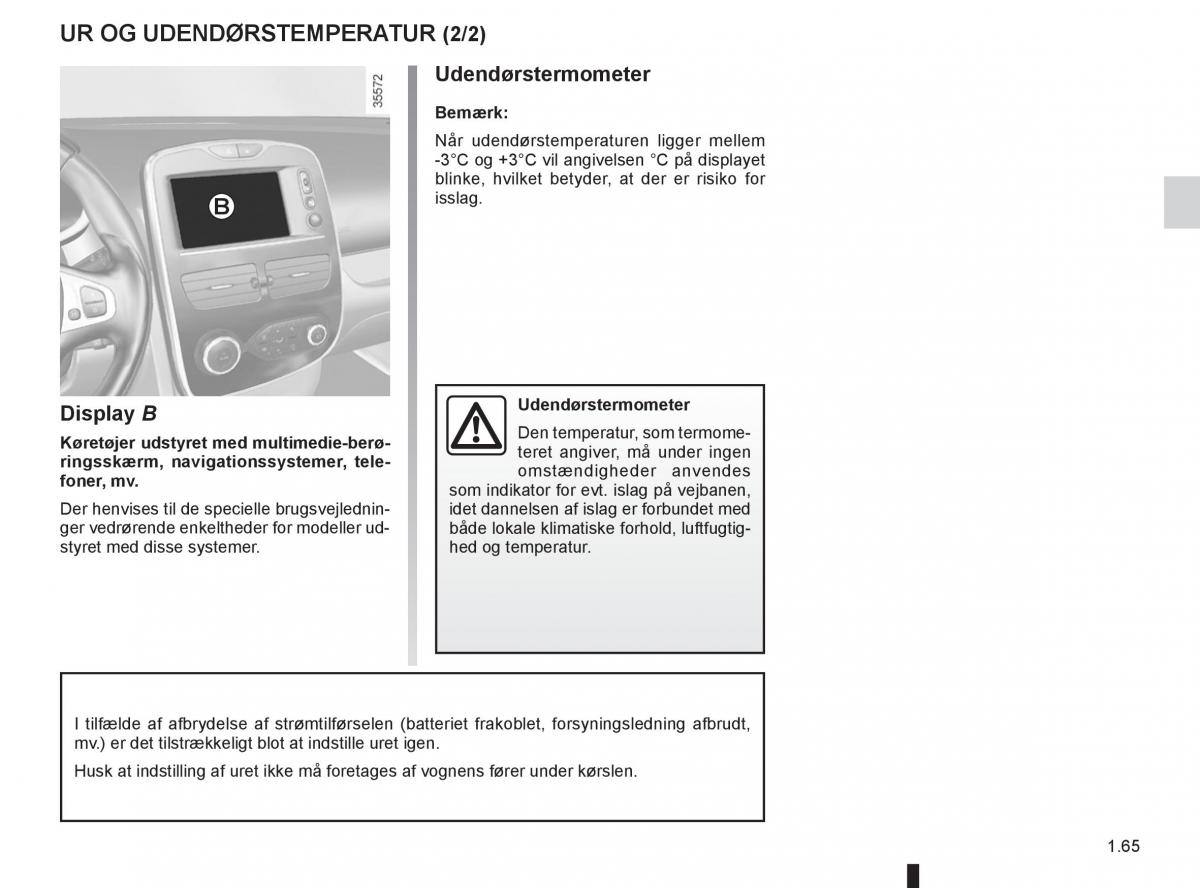 Renault Clio IV 4 Bilens instruktionsbog / page 71