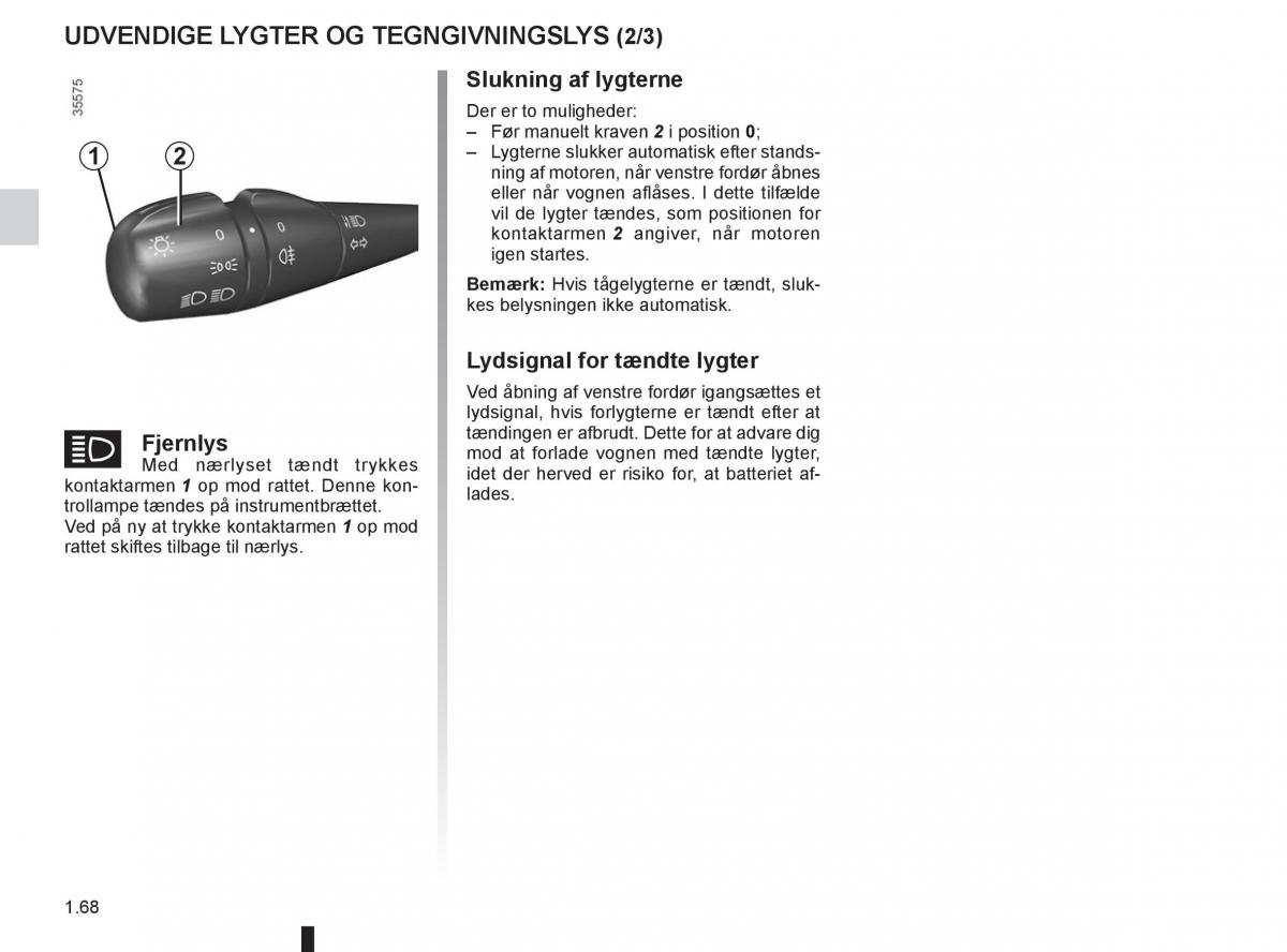 Renault Clio IV 4 Bilens instruktionsbog / page 74