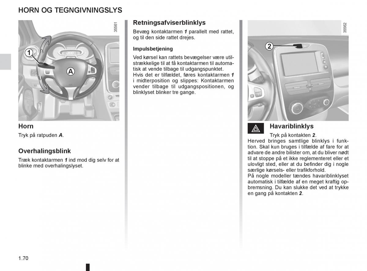 Renault Clio IV 4 Bilens instruktionsbog / page 76