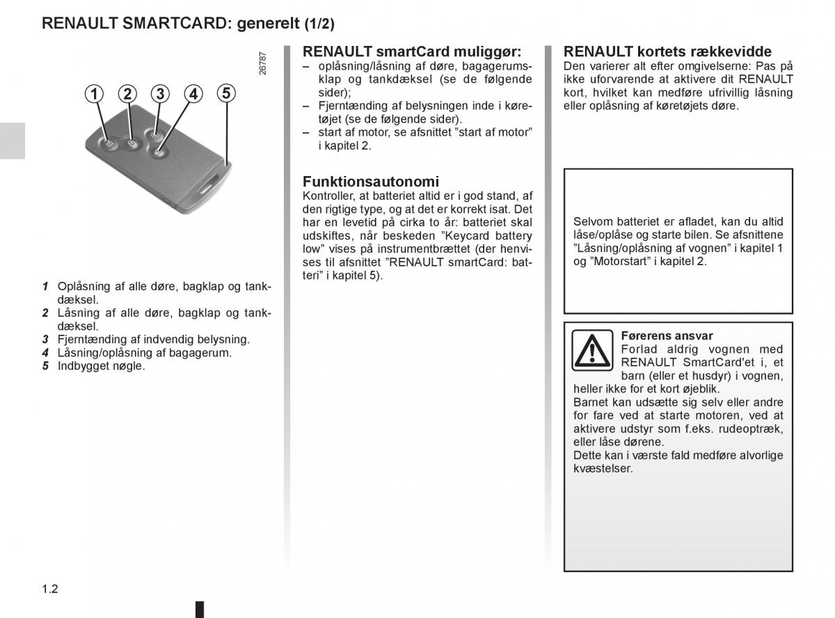 Renault Clio IV 4 Bilens instruktionsbog / page 8