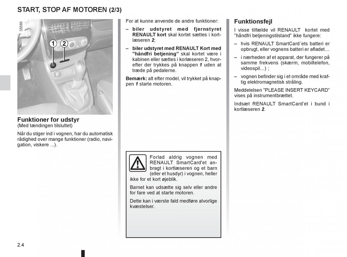 Renault Clio IV 4 Bilens instruktionsbog / page 88