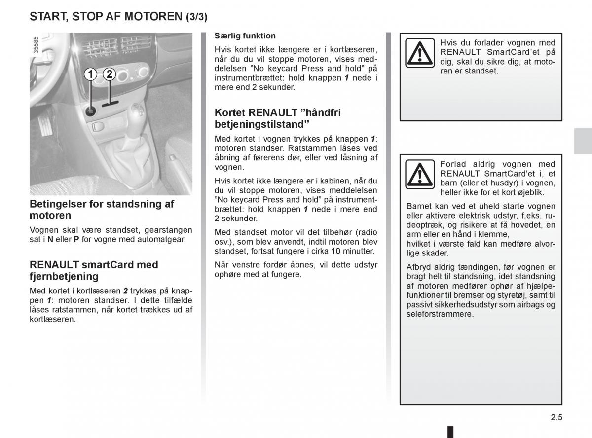 Renault Clio IV 4 Bilens instruktionsbog / page 89