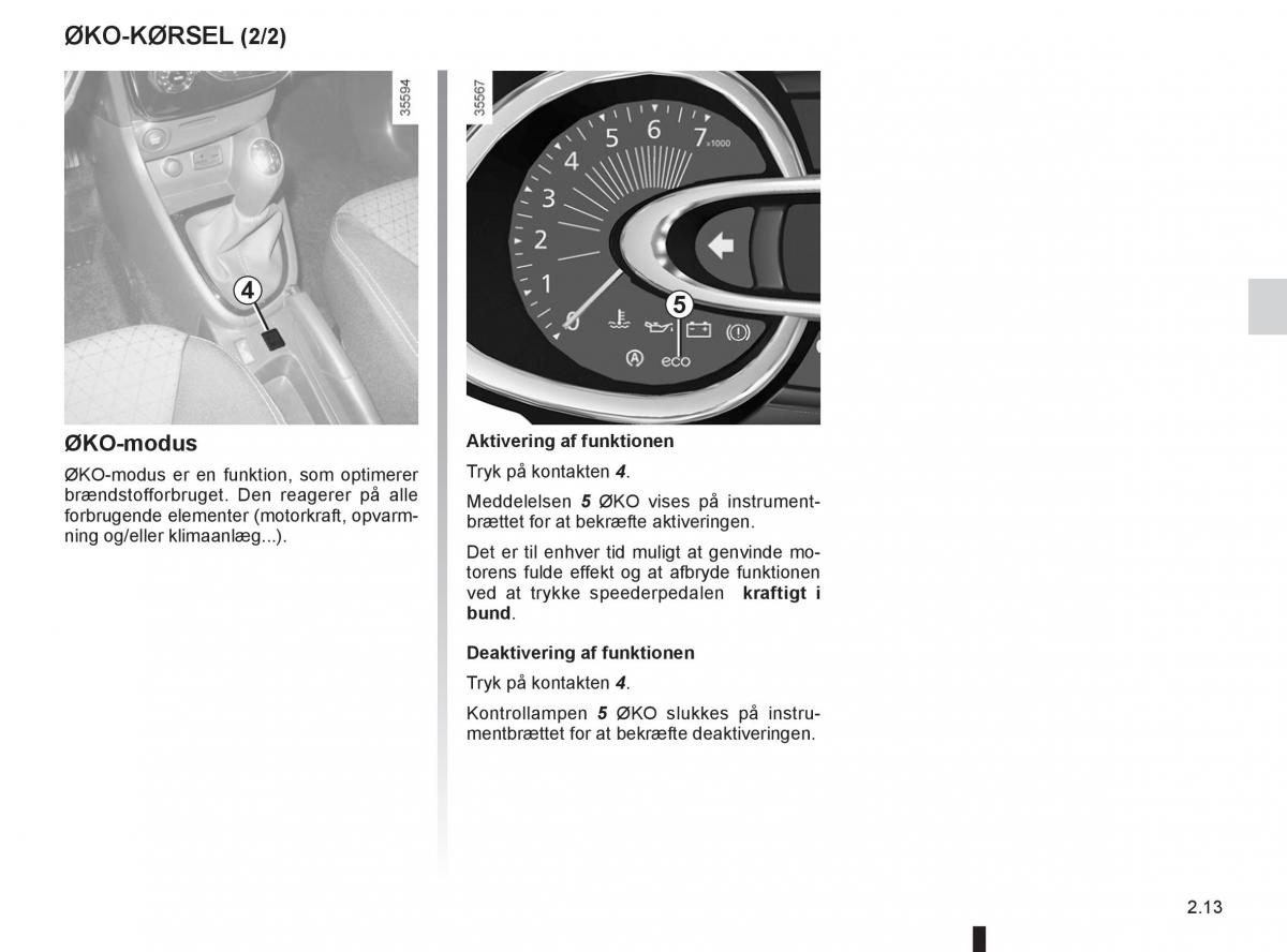 Renault Clio IV 4 Bilens instruktionsbog / page 97