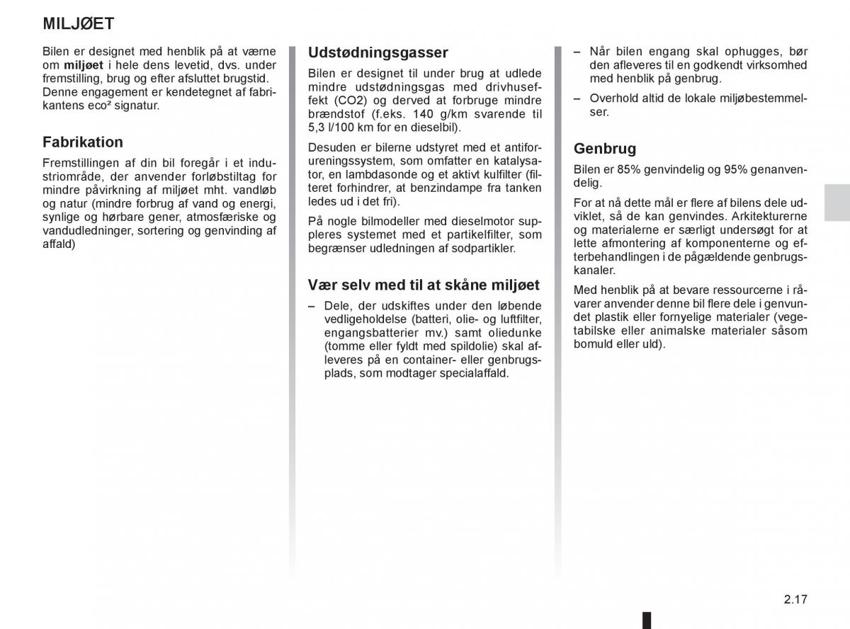 Renault Clio IV 4 Bilens instruktionsbog / page 101