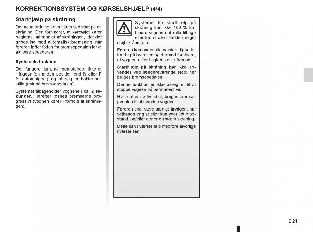 Renault Clio IV 4 Bilens instruktionsbog / page 105