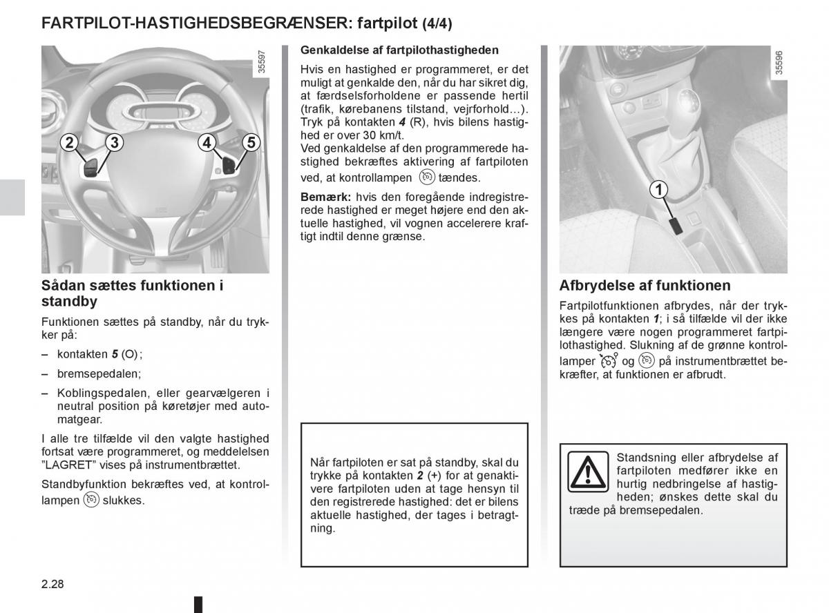 Renault Clio IV 4 Bilens instruktionsbog / page 112