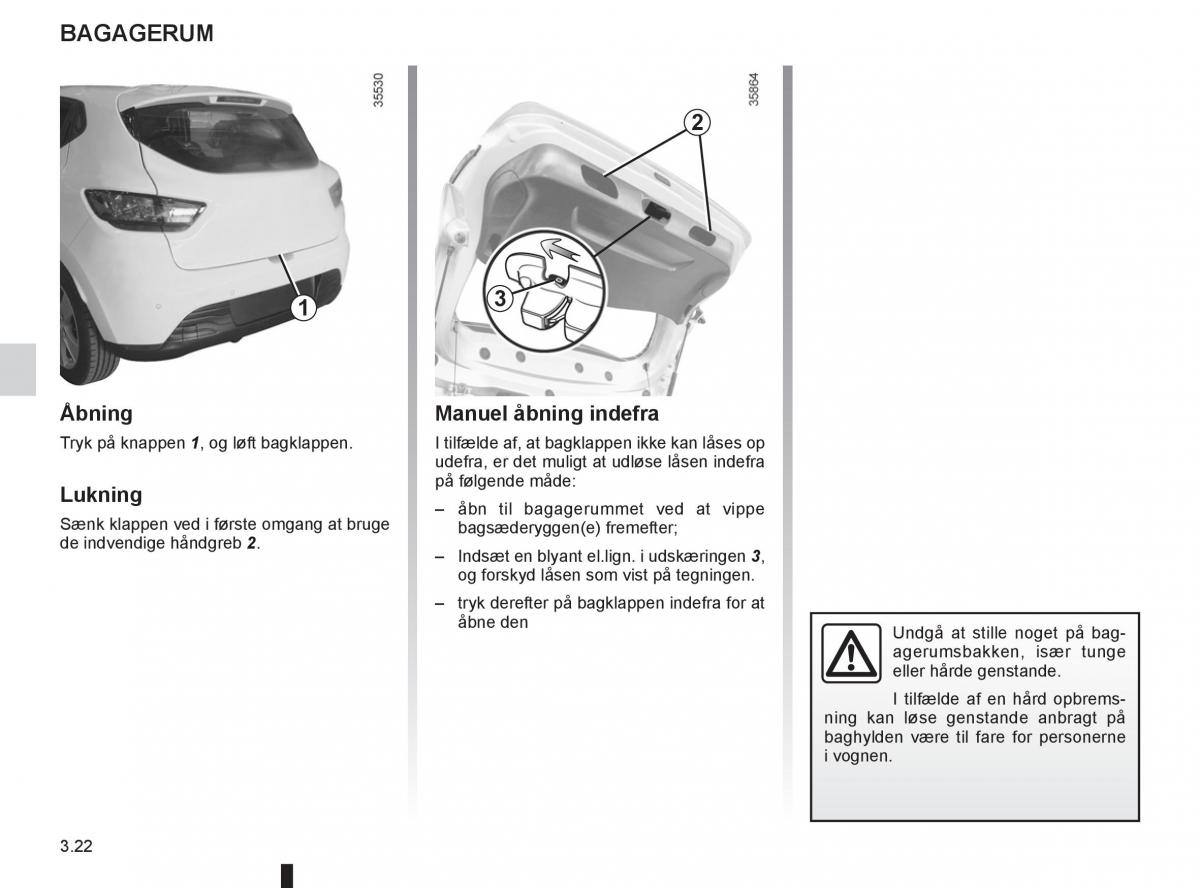 Renault Clio IV 4 Bilens instruktionsbog / page 138