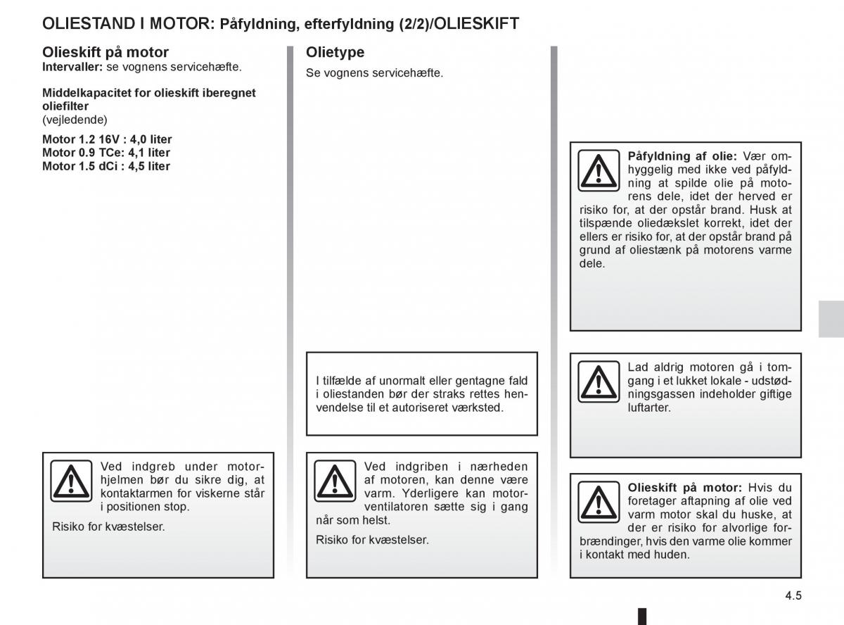 Renault Clio IV 4 Bilens instruktionsbog / page 149