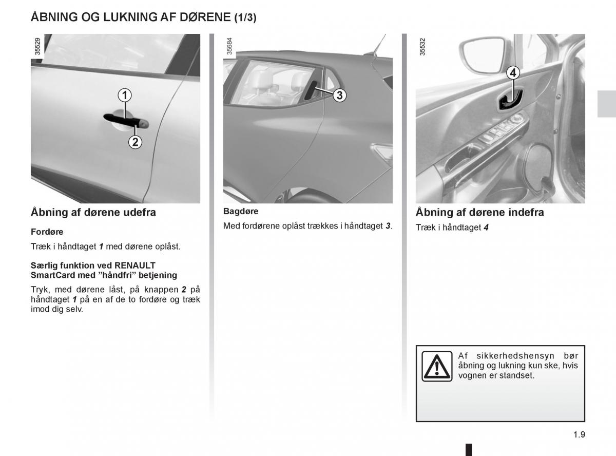 Renault Clio IV 4 Bilens instruktionsbog / page 15