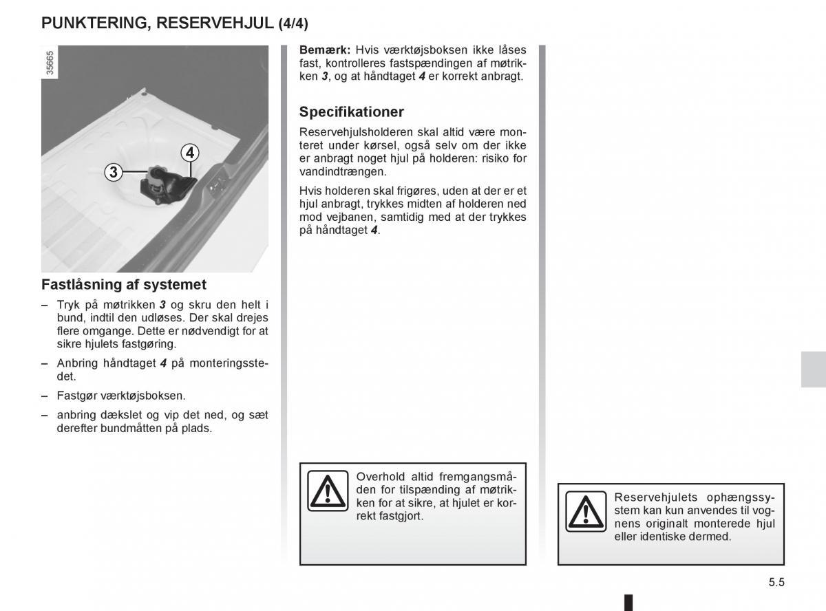 Renault Clio IV 4 Bilens instruktionsbog / page 163