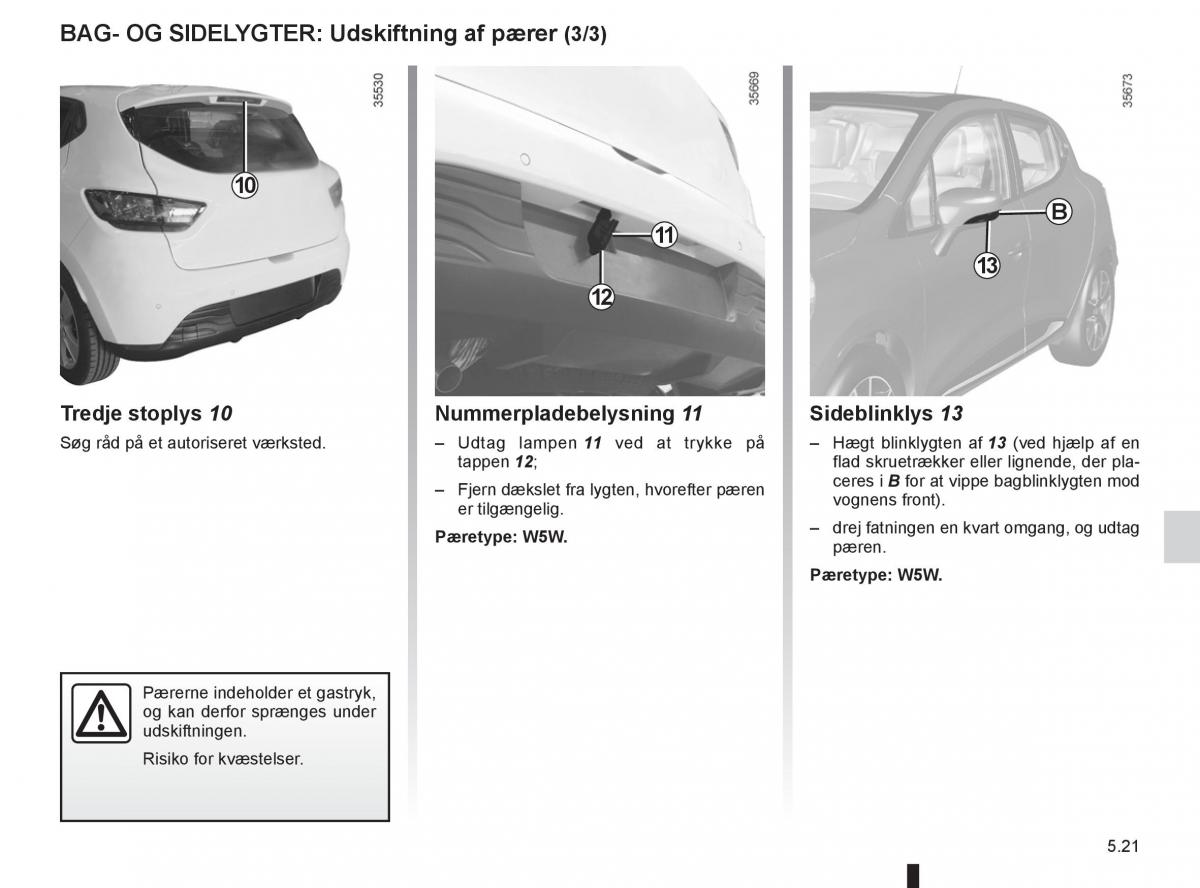 Renault Clio IV 4 Bilens instruktionsbog / page 179