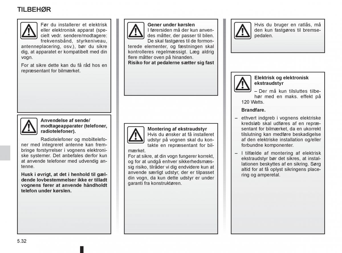 Renault Clio IV 4 Bilens instruktionsbog / page 190