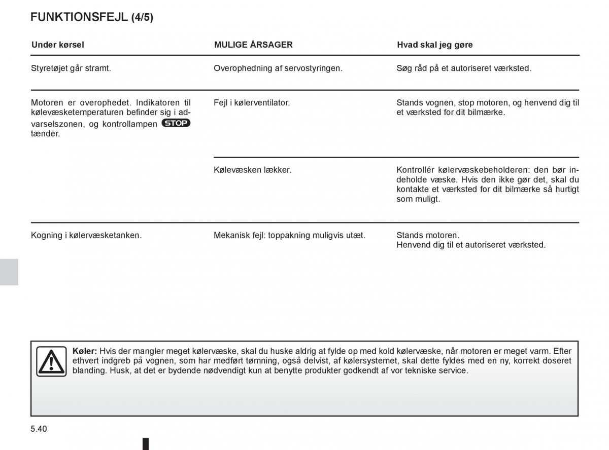 Renault Clio IV 4 Bilens instruktionsbog / page 198