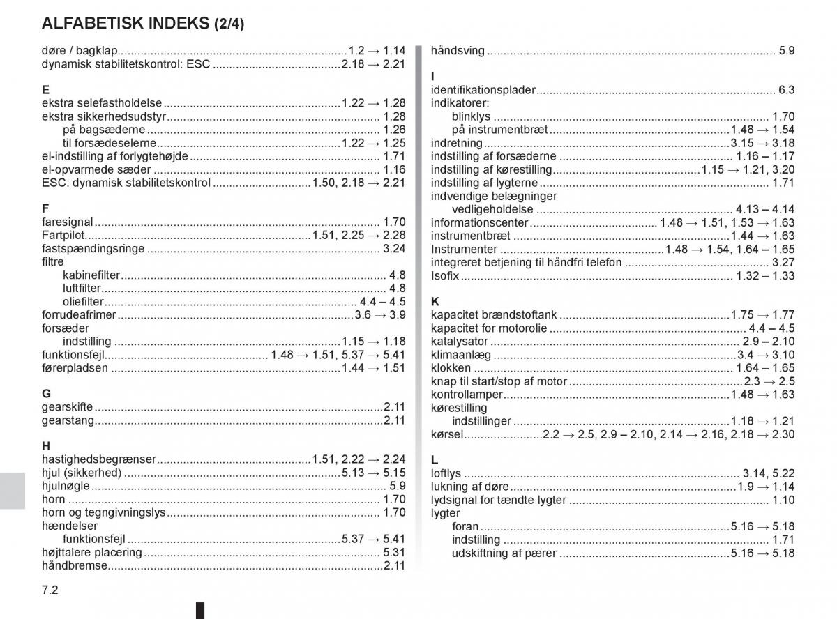 Renault Clio IV 4 Bilens instruktionsbog / page 222