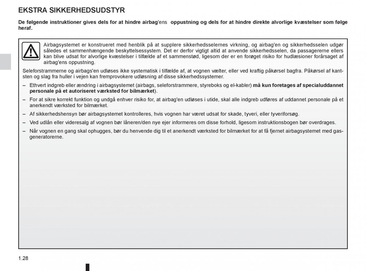 Renault Clio IV 4 Bilens instruktionsbog / page 34