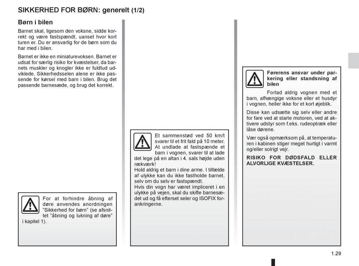 Renault Clio IV 4 Bilens instruktionsbog / page 35