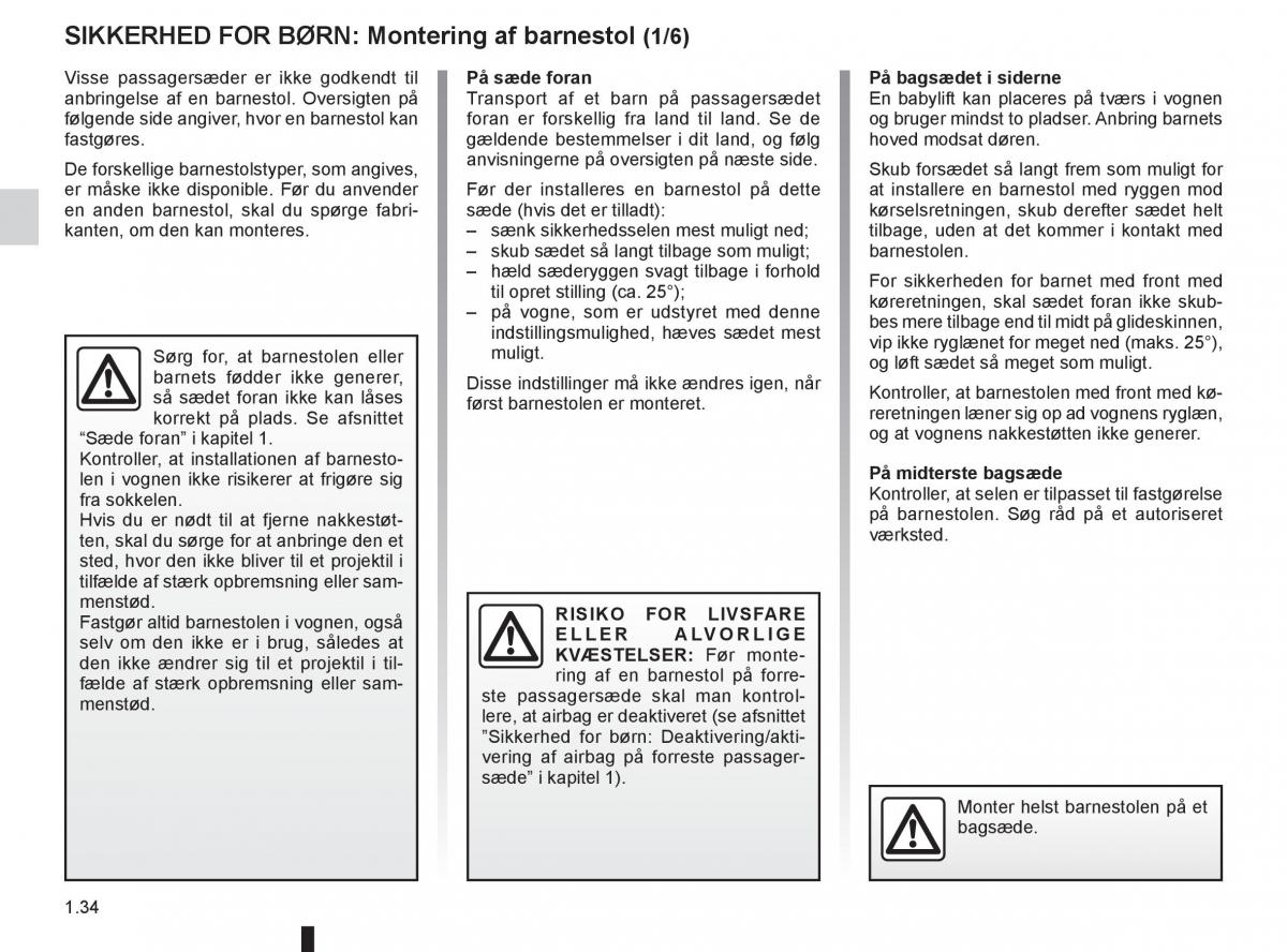 Renault Clio IV 4 Bilens instruktionsbog / page 40