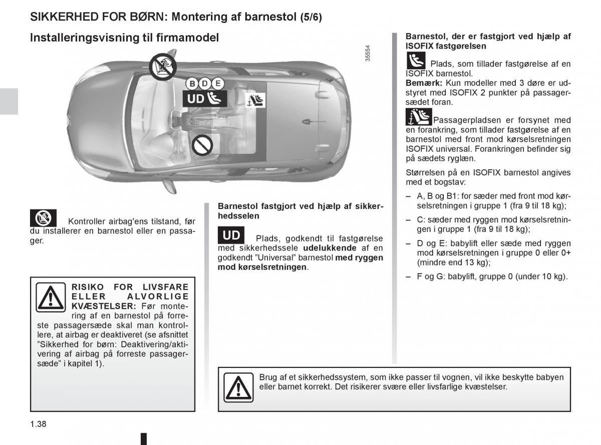 Renault Clio IV 4 Bilens instruktionsbog / page 44