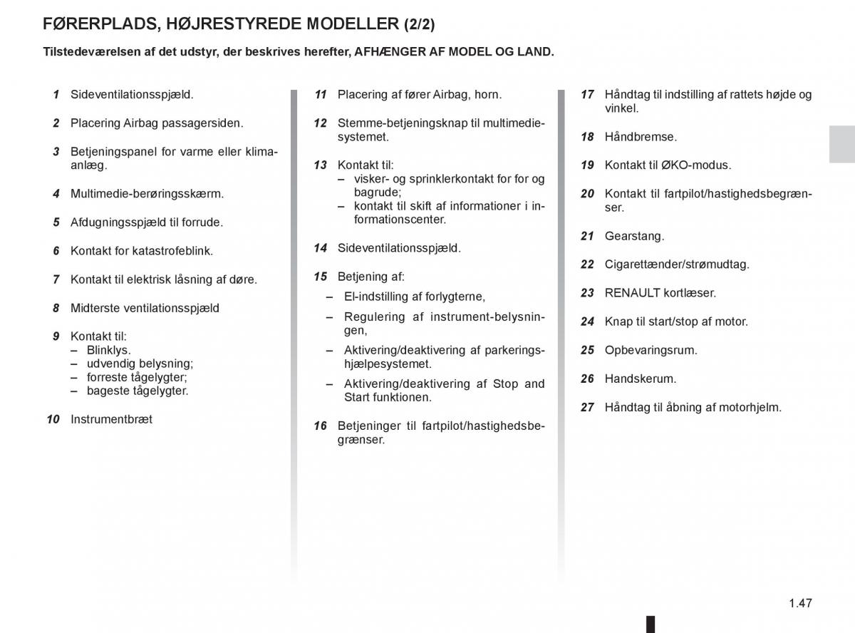 Renault Clio IV 4 Bilens instruktionsbog / page 53