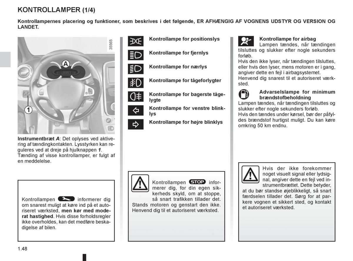 Renault Clio IV 4 Bilens instruktionsbog / page 54