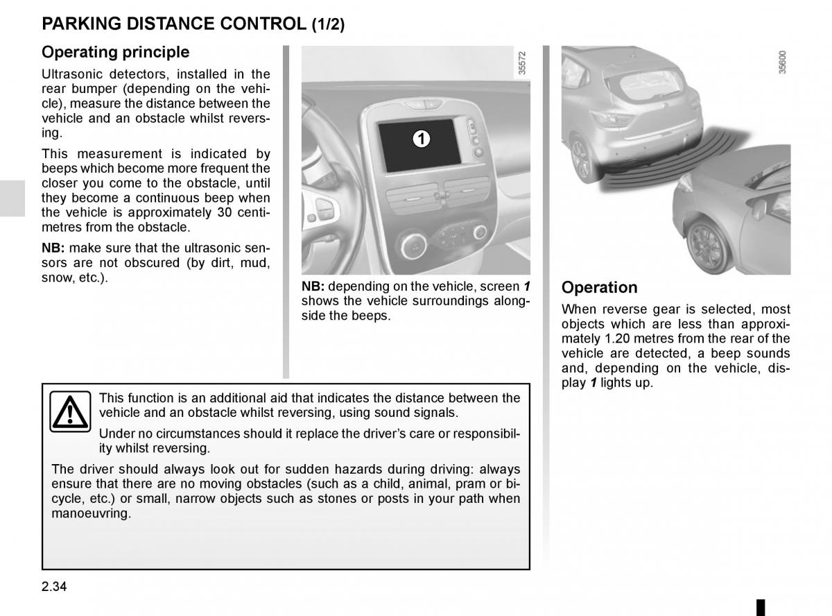 Renault Clio IV 4 owners manual / page 124