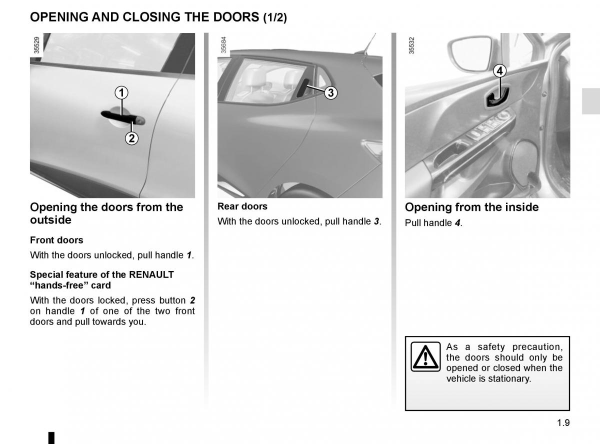 Renault Clio IV 4 owners manual / page 15