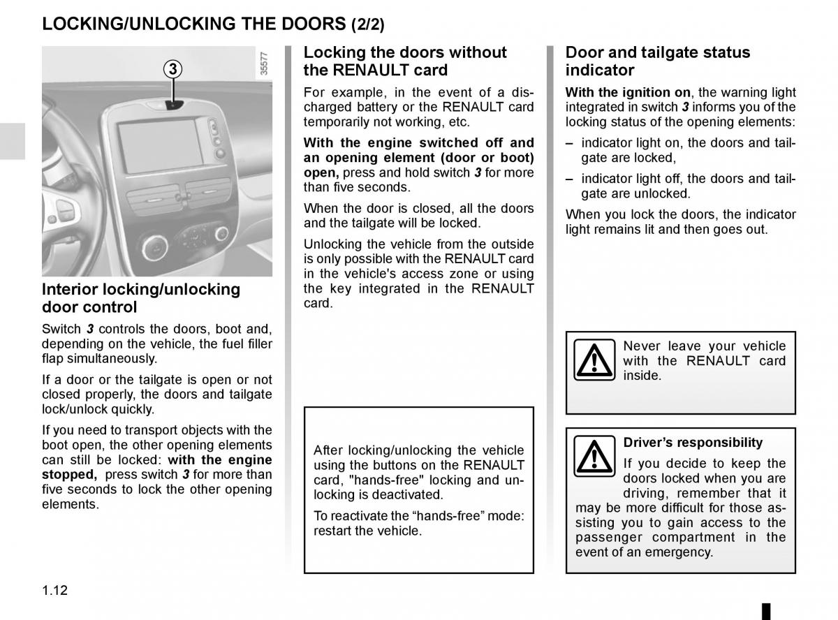 Renault Clio IV 4 owners manual / page 18