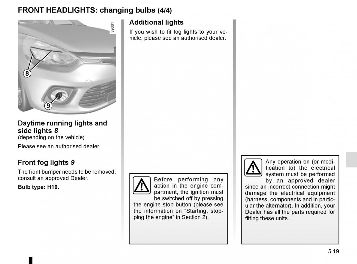 Renault Clio IV 4 owners manual / page 197