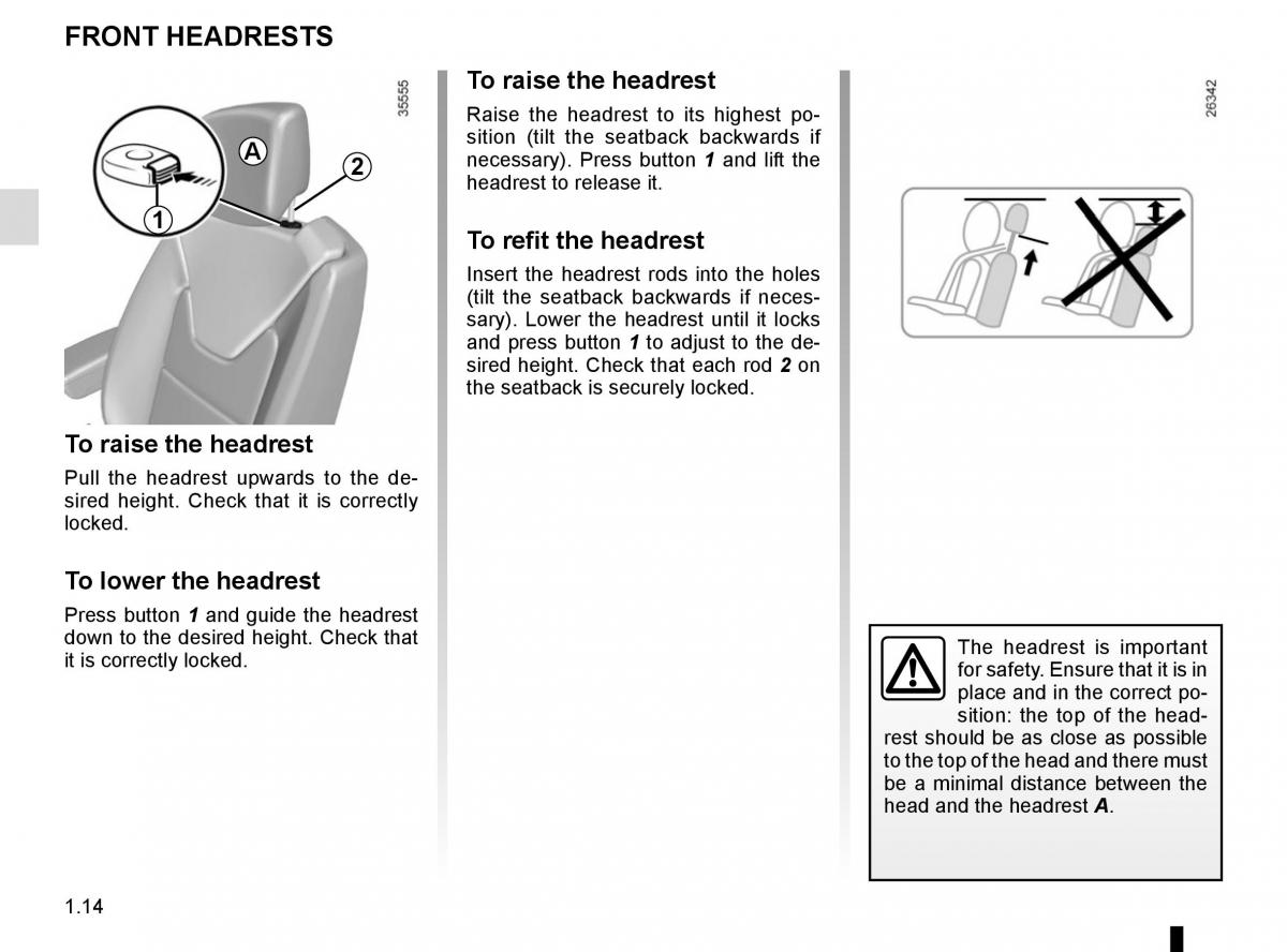 Renault Clio IV 4 owners manual / page 20