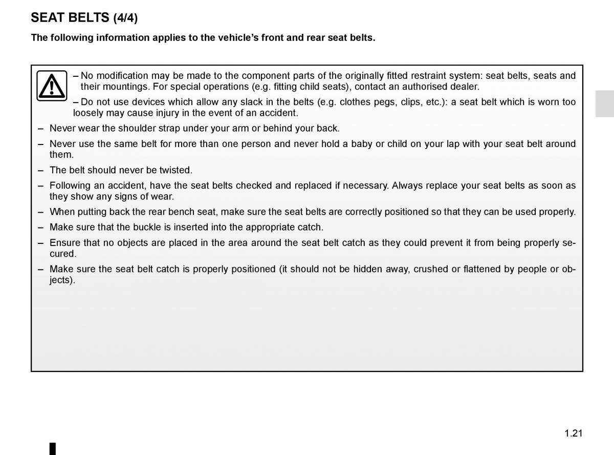 Renault Clio IV 4 owners manual / page 27