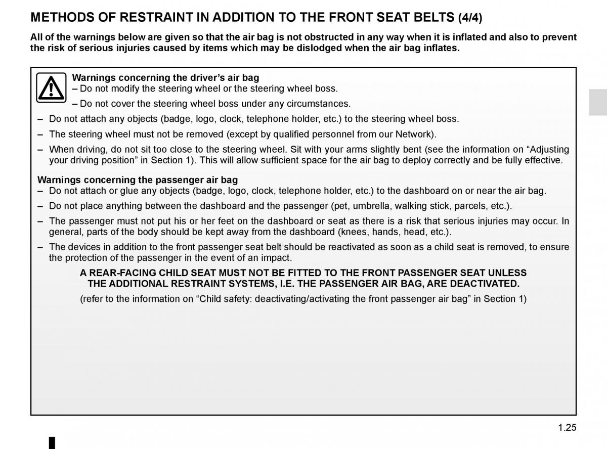 Renault Clio IV 4 owners manual / page 31