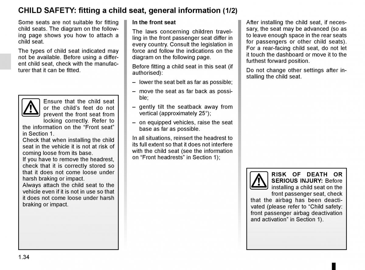 Renault Clio IV 4 owners manual / page 40