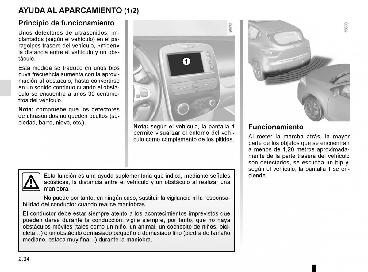 Renault Clio IV 4 manual del propietario / page 124