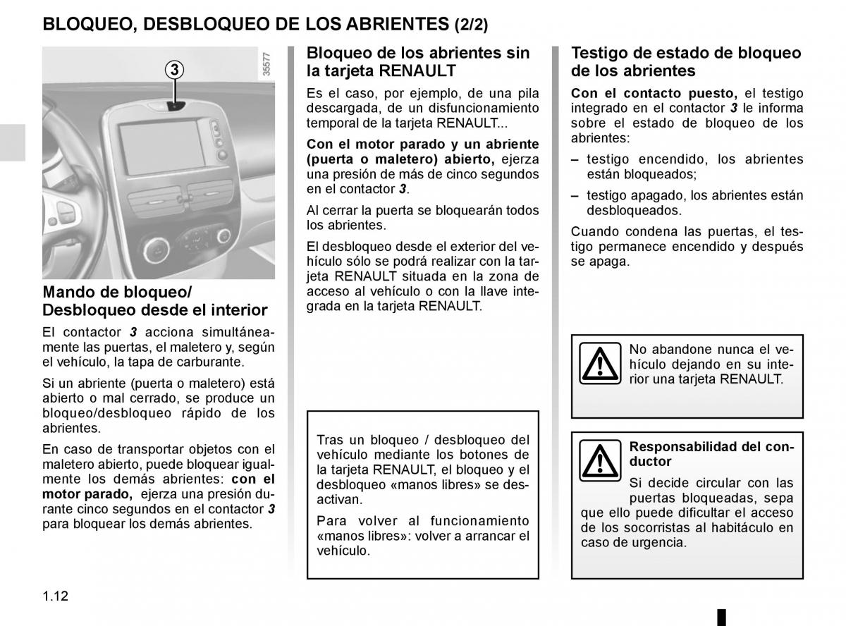 Renault Clio IV 4 manual del propietario / page 18