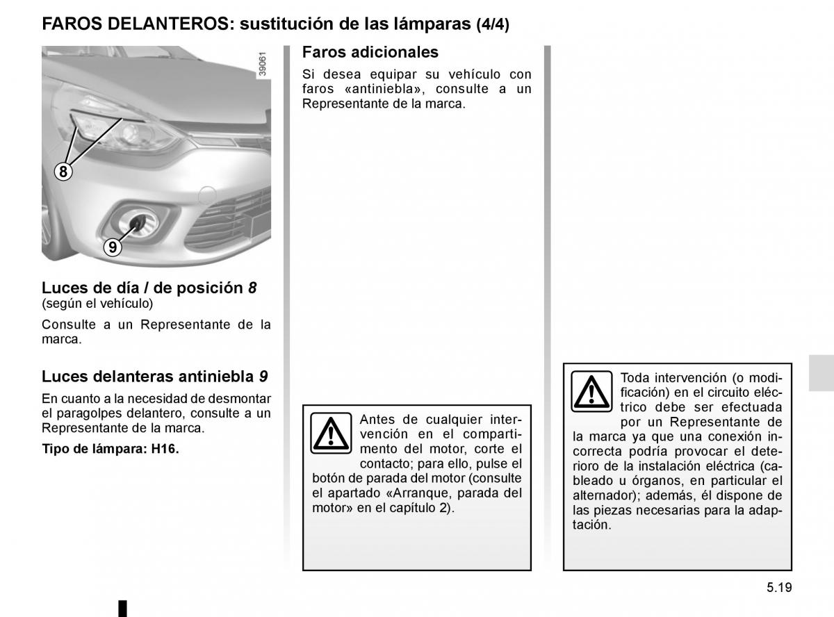 Renault Clio IV 4 manual del propietario / page 197