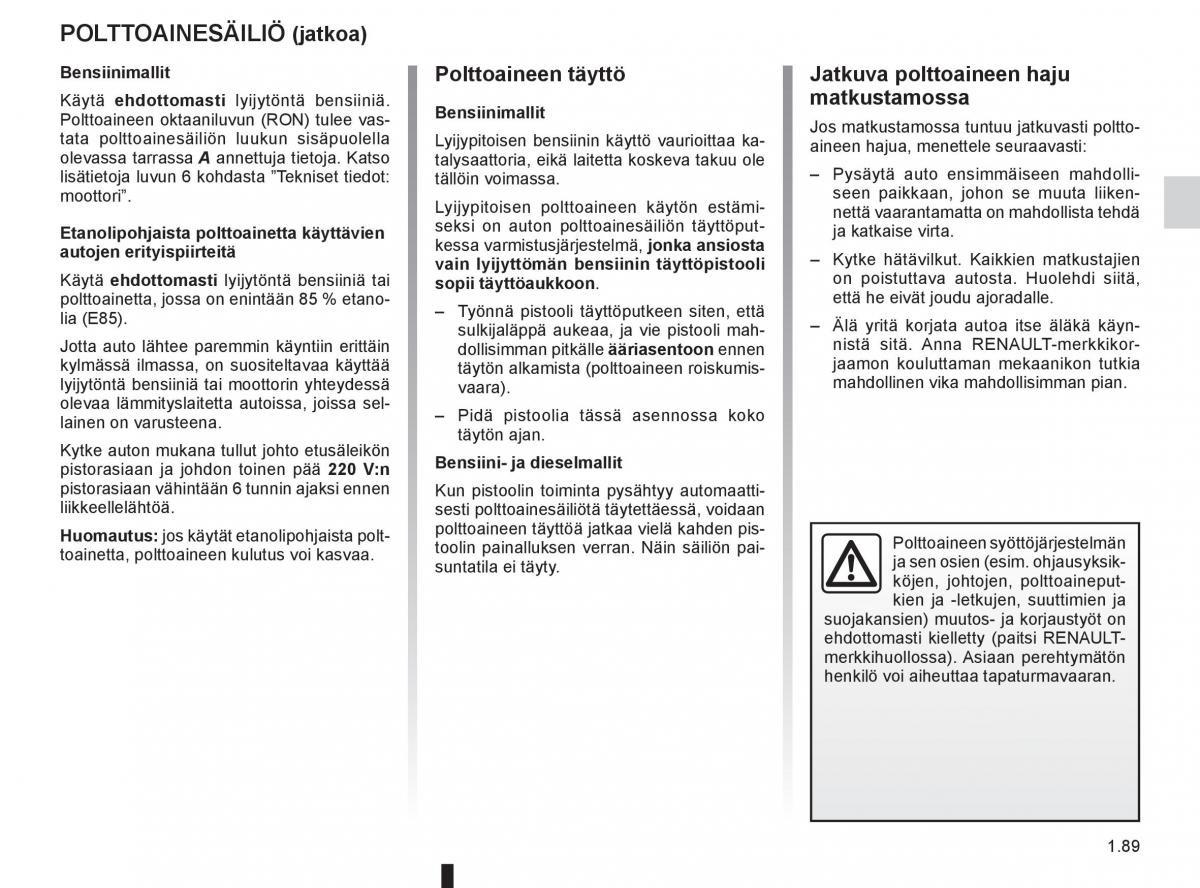 Renault Clio IV 4 omistajan kasikirja / page 97