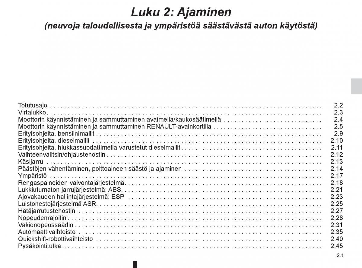 Renault Clio IV 4 omistajan kasikirja / page 99