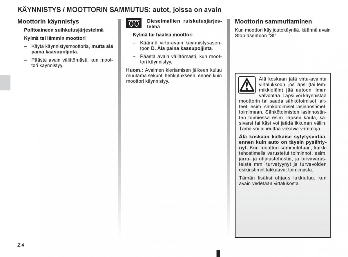 Renault Clio IV 4 omistajan kasikirja / page 102