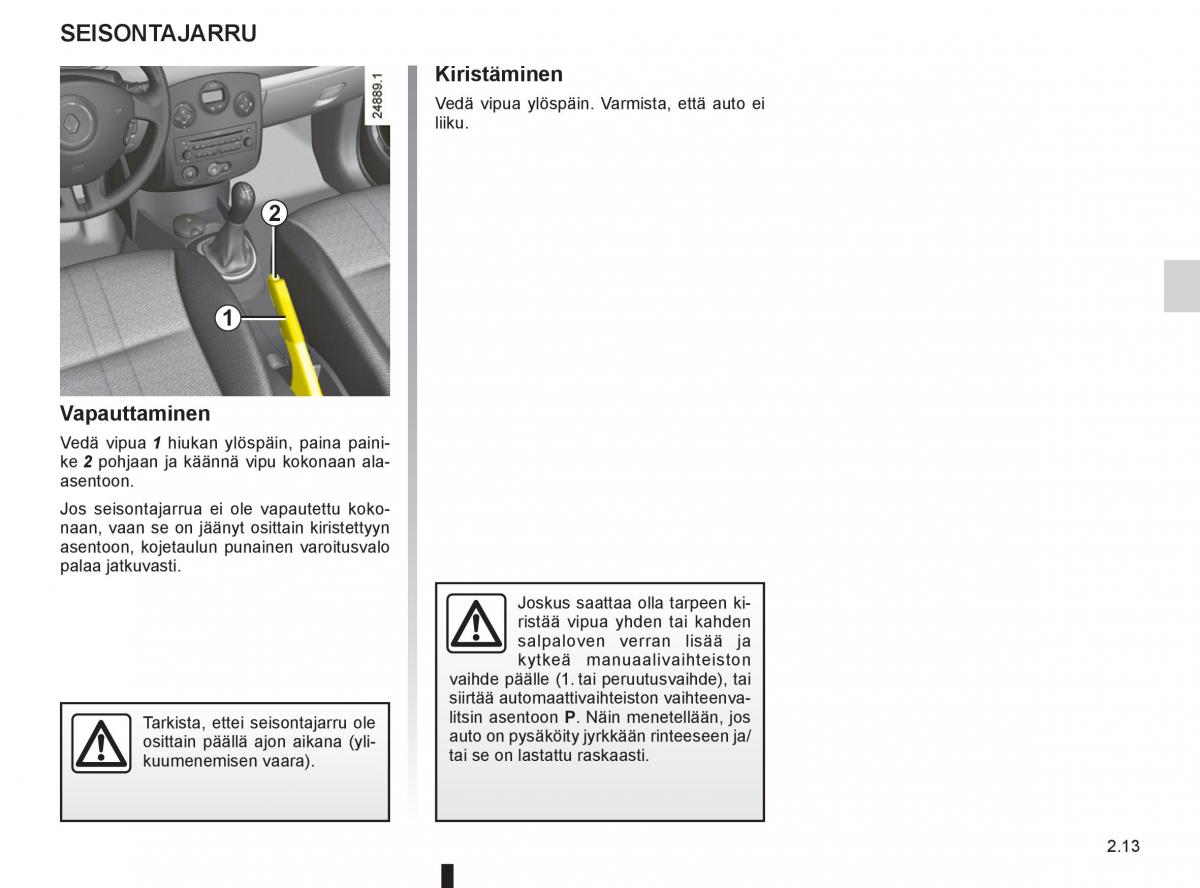 Renault Clio IV 4 omistajan kasikirja / page 111